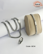 3 in 1 Combo Set-1 Bracelet , 1 Chain , 1 Ring  316L Stainless Steel - Image 2