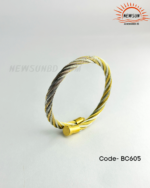 6mm Cable Wire Men's Bracelet Adjustable Open Cuff Charm Bangle - Image 2