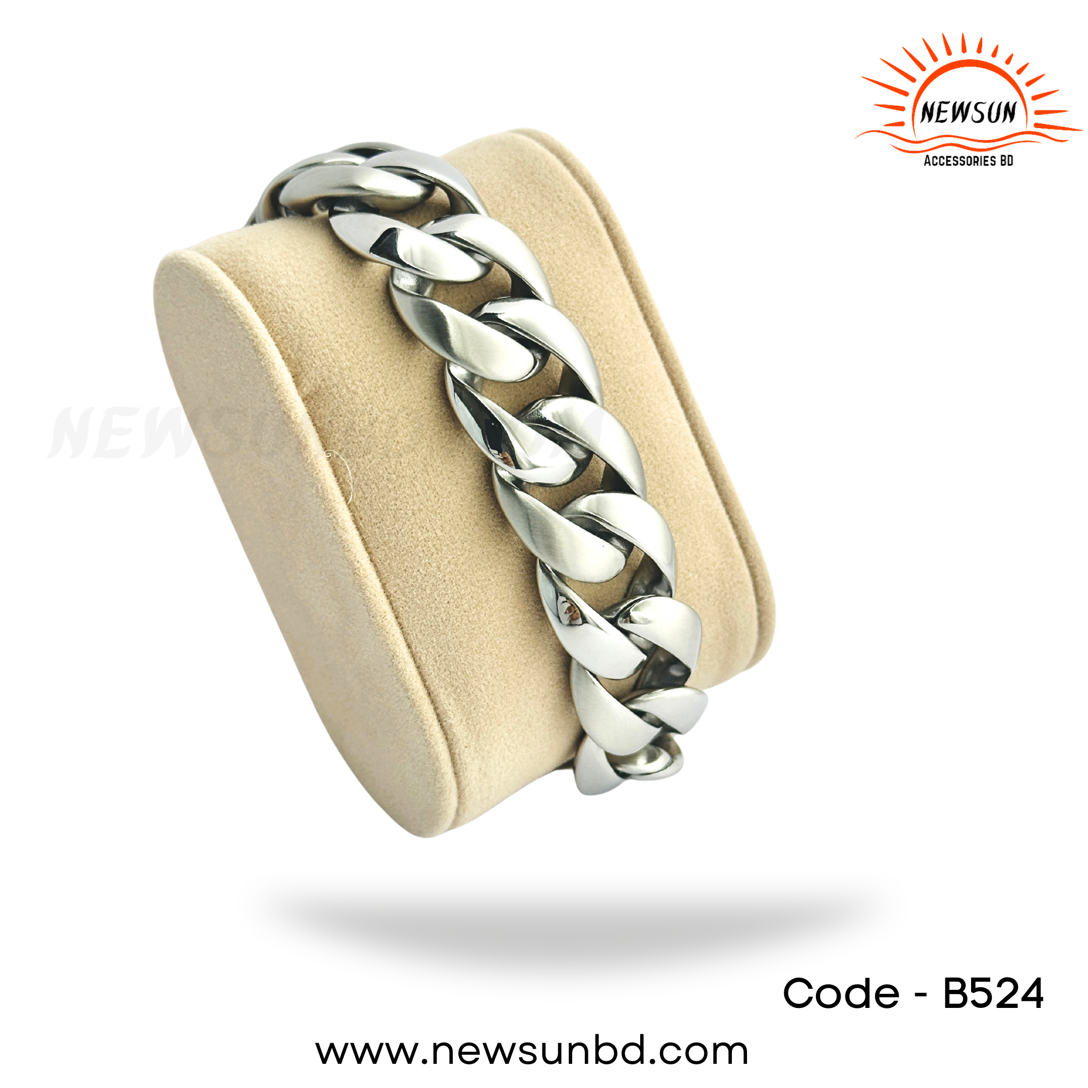 Beige Simpe Minimalist Elegant Luxury Jewelry Wedding Ring Instagram Post.png_12 100% SS Heavy 20 mm Glossy And Matt Silver Color Hand Chain Men Cuban Bracelet - Image 1
