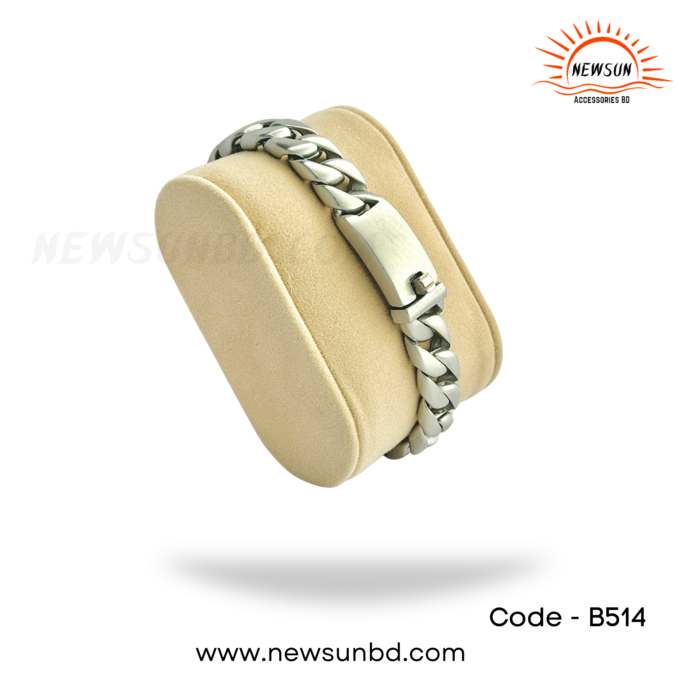 Beige Simpe Minimalist Elegant Luxury Jewelry Wedding Ring Instagram Post.png_14 Matt Silver Color 12mm Solid 36L Stainless Steel Bracelet - Image 1
