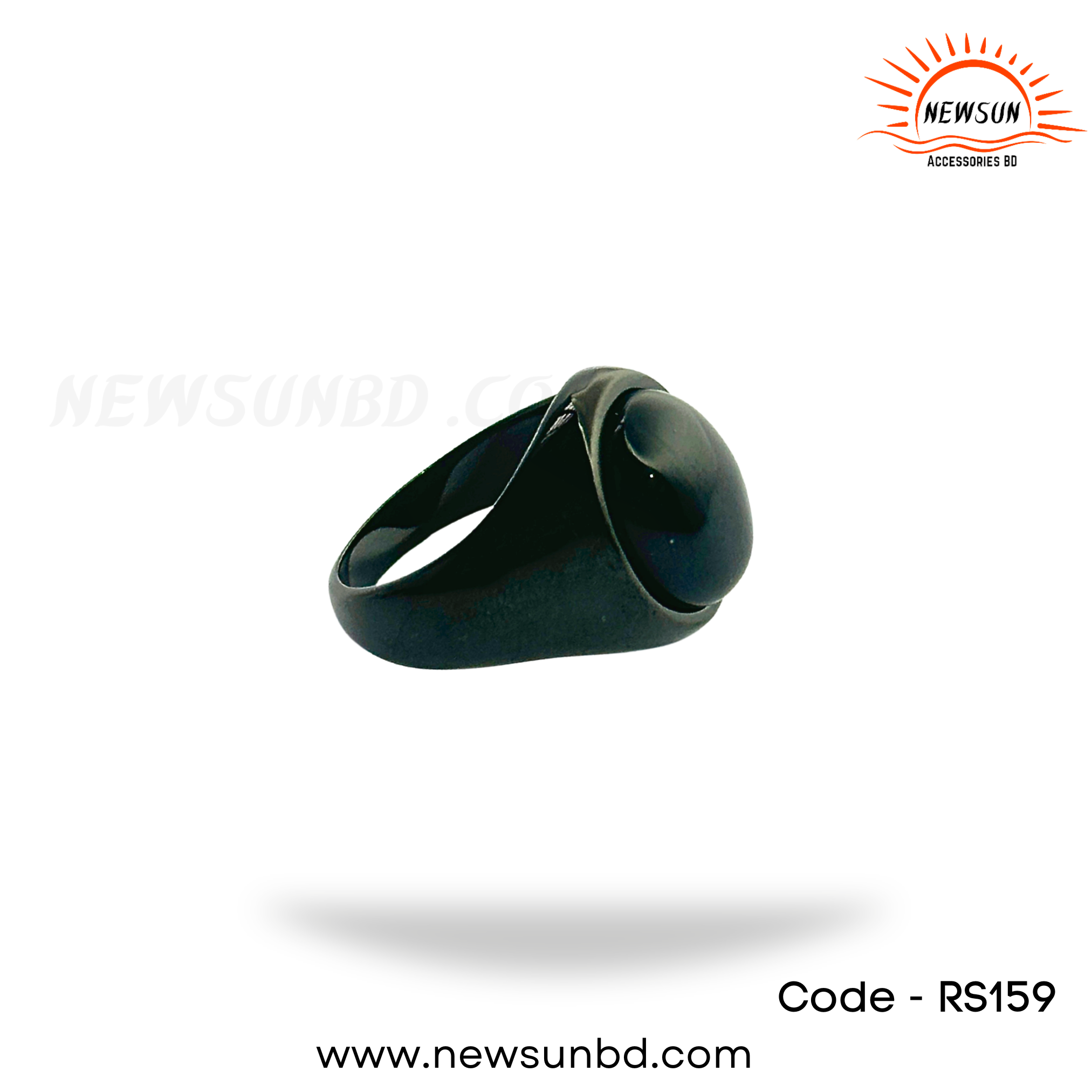 Men Black Onyx Ring - Image 1