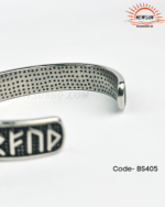 Viking Runes Triquetra Cuff Bangle - Image 3