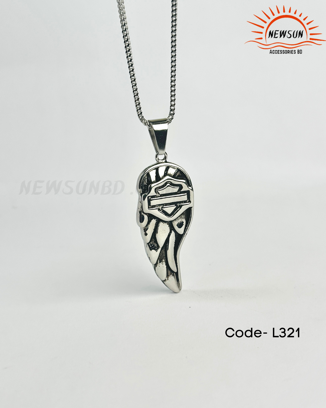 Code - B 520.png-20 Rose Wings Animal Mens Long Necklaces - Image 1