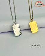 Men's Golden Square Sign Necklace - Image 4