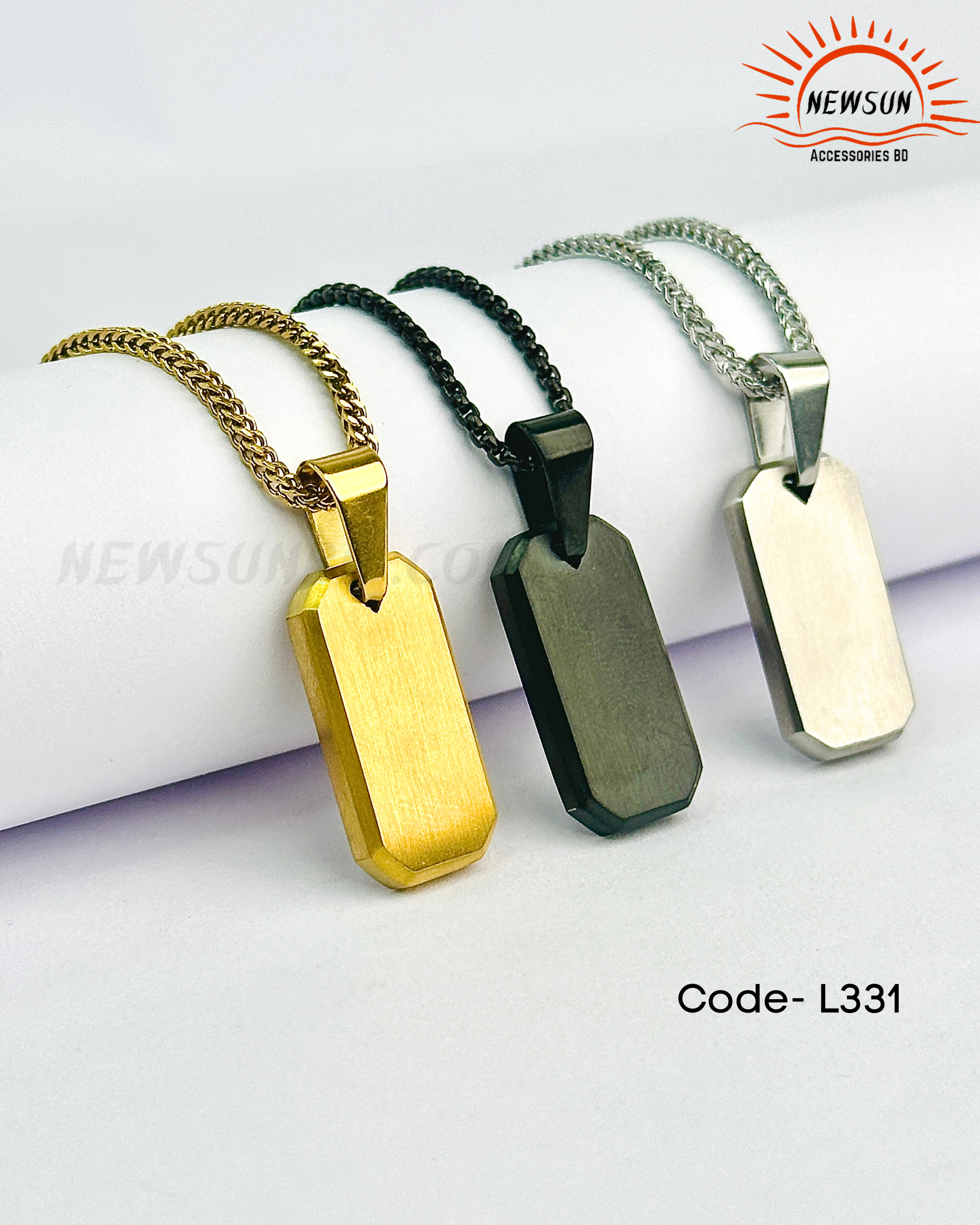 Code - B 520.png-54 Stainless Steel Vertical Bar Pendant - Image 1