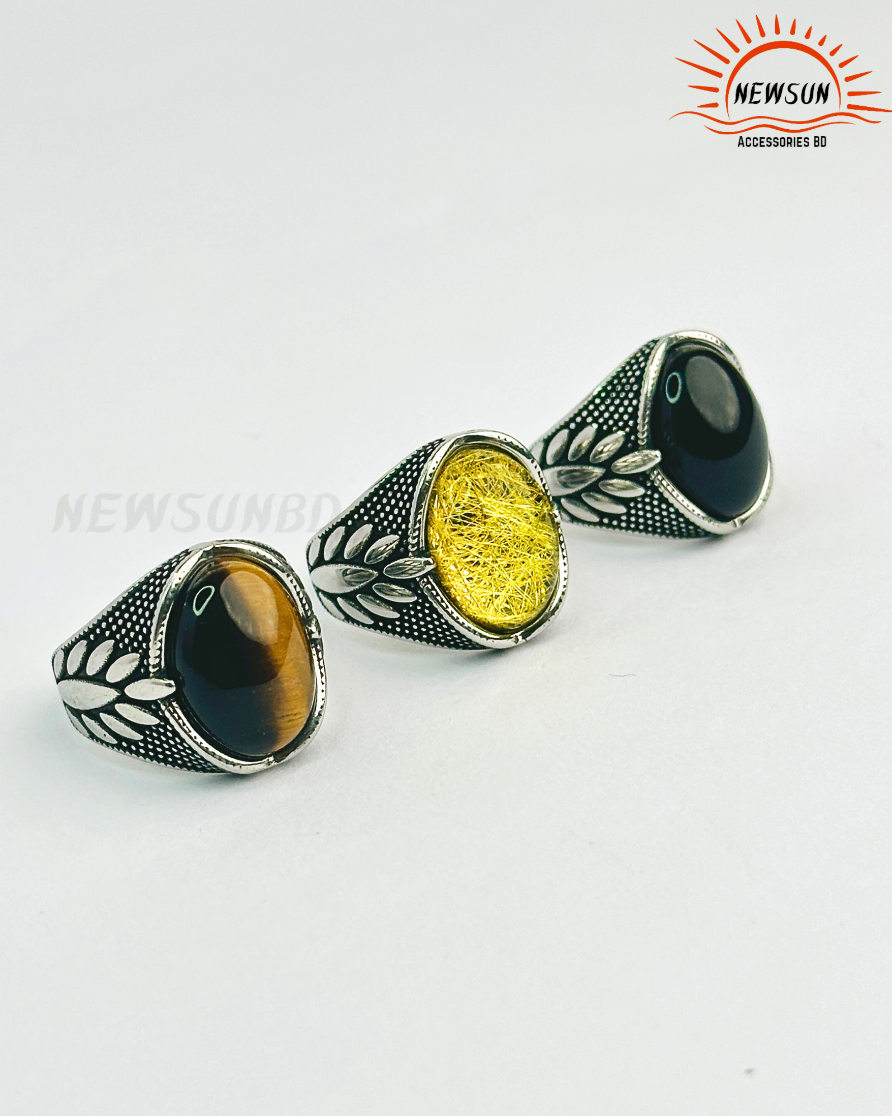 Code - B 520.png-233 Stainless Steel Body And Stone Ring - Image 1