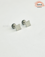 Sarah Diamond Shape Black Color Stainless Steel Stud Earrings – 2 pcs - Image 2