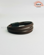 MultiLayer Braided Leather Mens Bangle Jewelry - Image 3