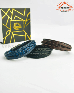 MultiLayer Braided Leather Mens Bangle Jewelry