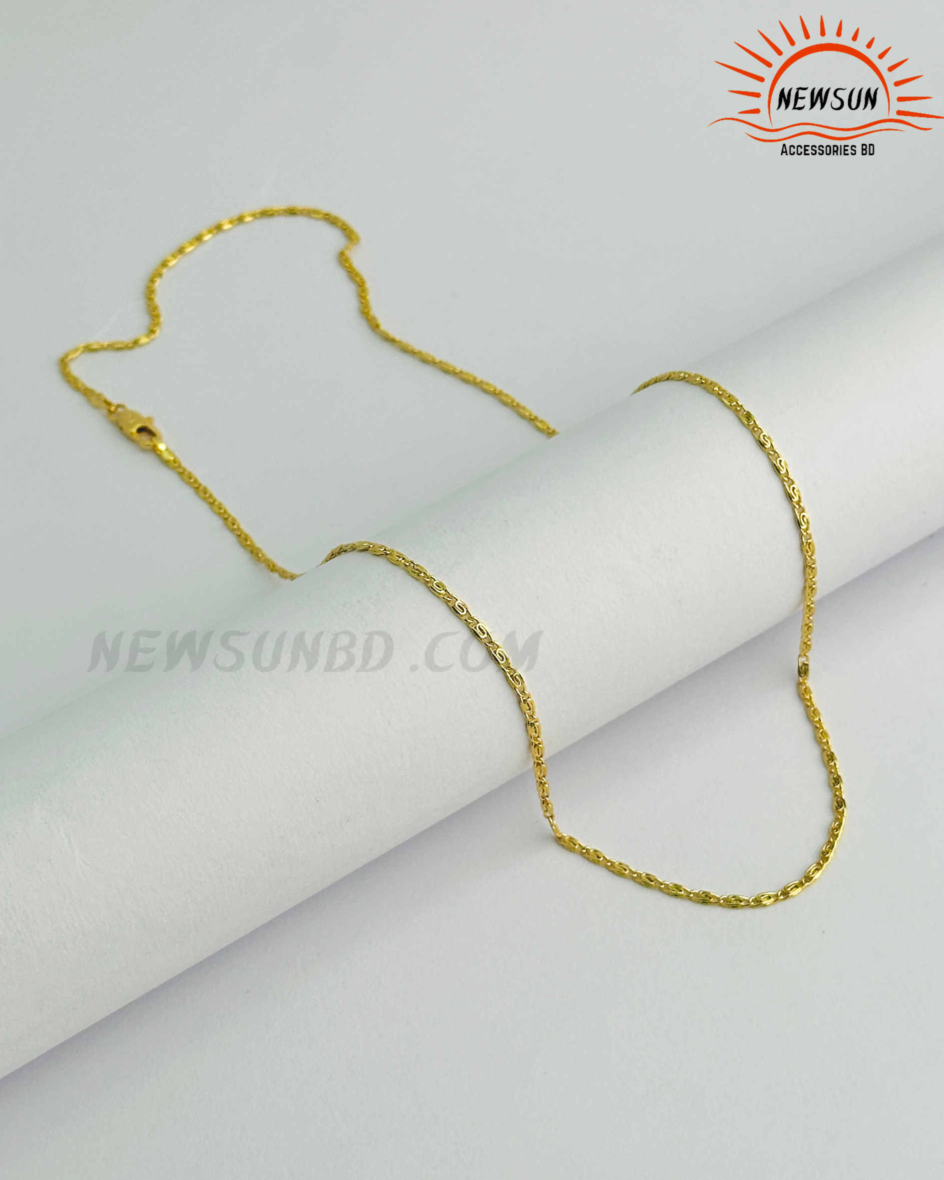 Code - B 520.png_14 Brass Flat Metallic Chain 1mm - Image 1