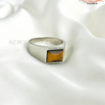 Classic Tiger Eye Stone Men's Ring