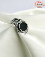 100% SS Black Onyx Stone Turkish Handmade Mens Jewelry Male Rings - Image 4