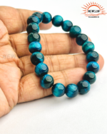Natural 10mm  Stone Blue Tiger Eye Round Beads Handmade  Bracelets  Men - Image 3