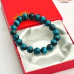 Natural 10mm  Stone Blue Tiger Eye Round Beads Handmade  Bracelets  Men