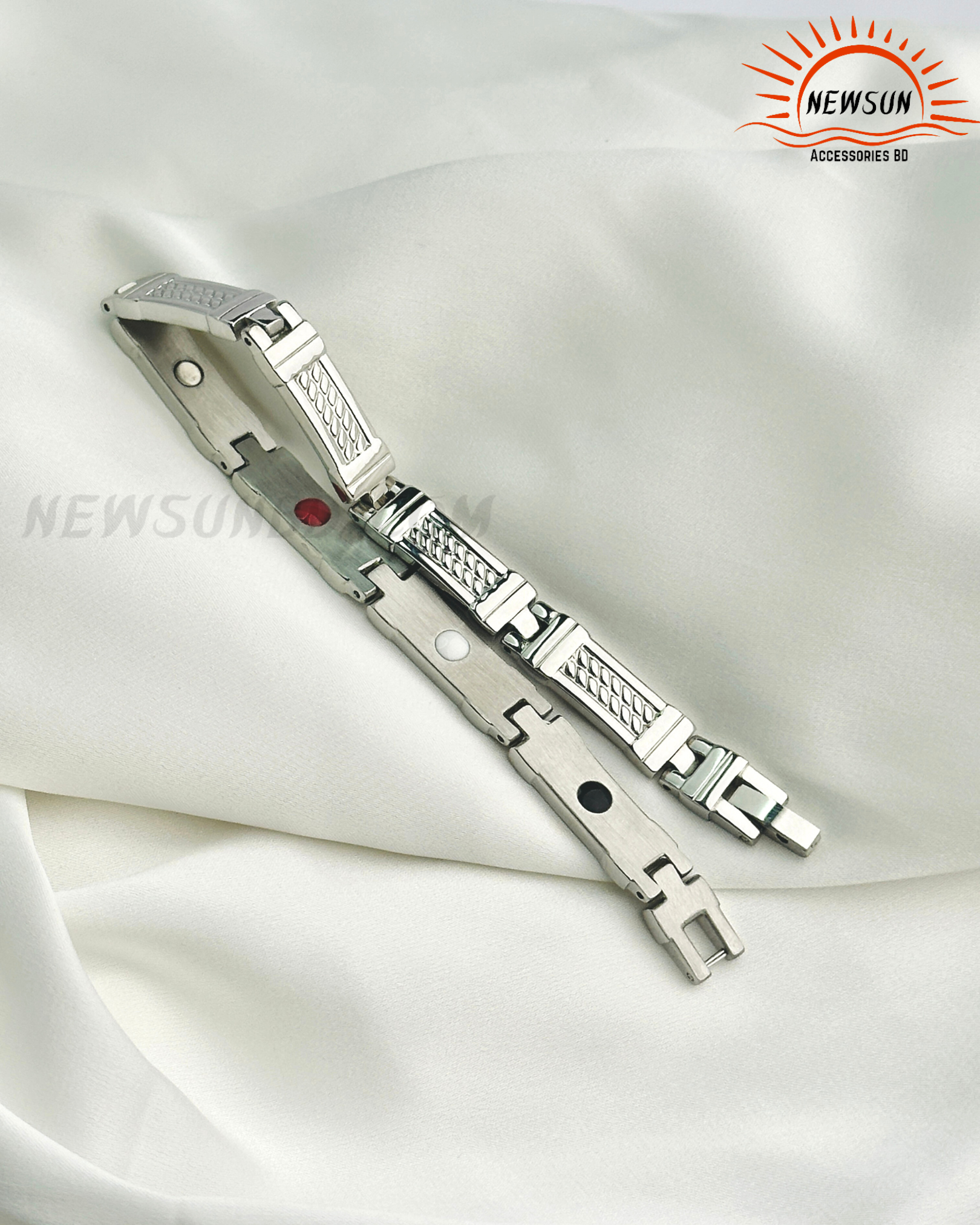 Code - B 520.png_91 6mm Magnetic Bracelet Stainless Steel - Image 1