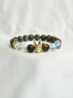 Citrine & Tiger Eye 10mm Crown Bracelet