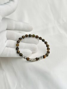 4mm Small AA Natural Stone Tiger Eye Bracelet