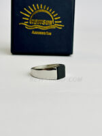 Black Onyx Gemstone Men’s Fine Ring - Image 4