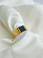 Black Onyx Gemstone Men’s Fine Ring - Image 5