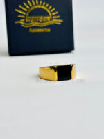 Black Onyx Gemstone Men’s Fine Ring - Image 3