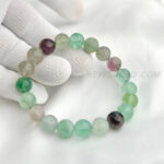 Natural Fluorite AA10mm Stone  Stretch Bracelet