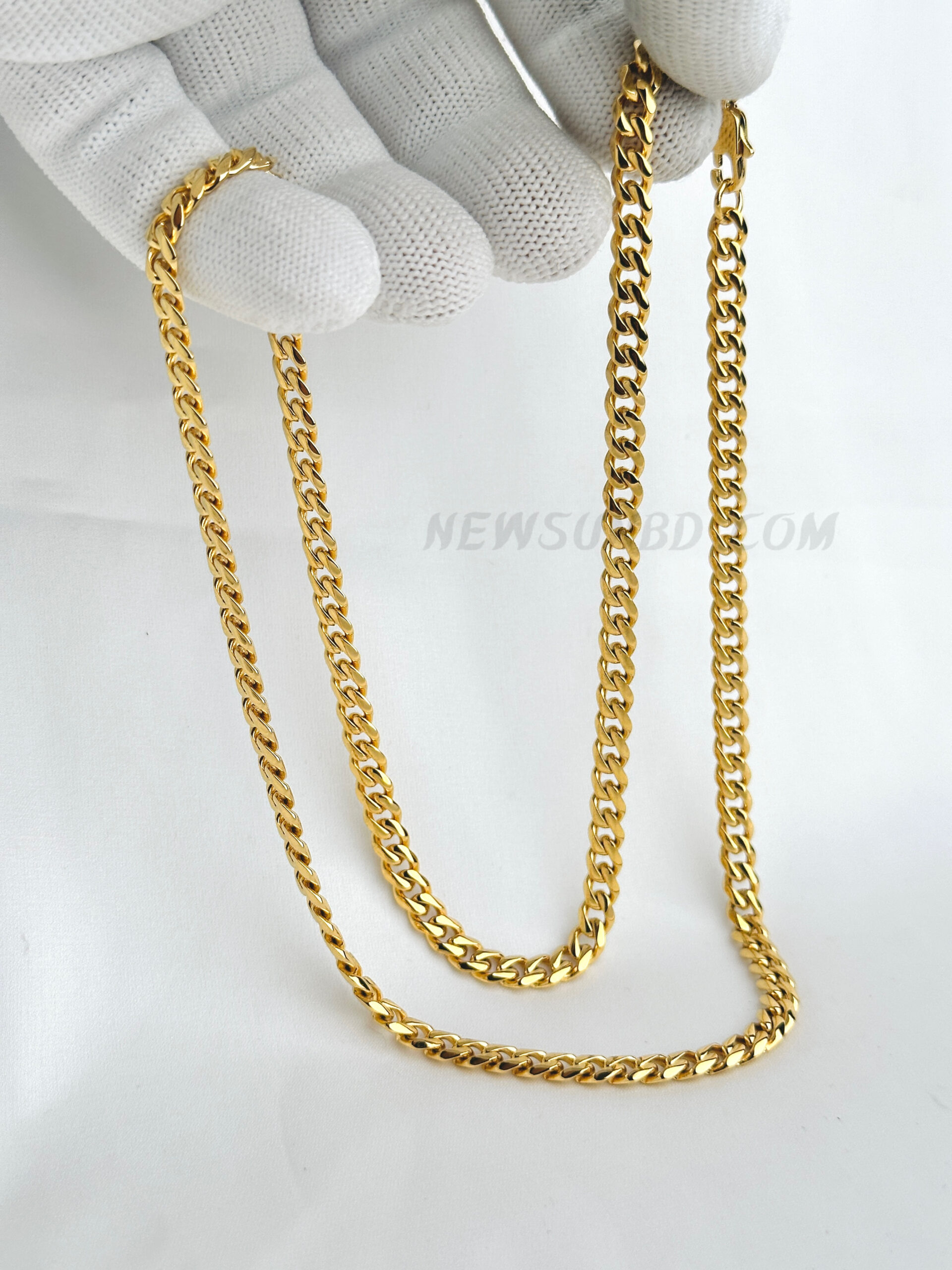 D1583694-4374-4A20-BBC3-6F7E0C991BAF 100% Genuine 6mm 24k Gold Color Miami Cuban link Chain - Image 1