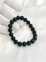 AA Black Onyx Matt Finish 10mm Round Beads Stretch Bracelet
