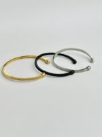 Stainless Steel Cable Wire Twisted Cuff Bangle Bracele - Image 2