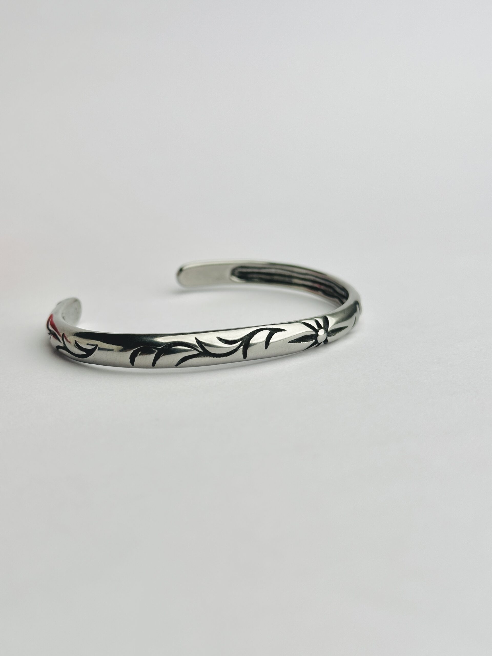 IMG_4085 Stainless Steel Bangle, Men's, Arabesque Gothic Cuff Bangle - Image 1