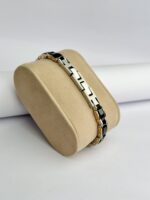 Ceramic Rose Gold And Black Unique Tennis Bracelet - Image 3