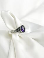 Amethyst Solitaire Ring - Image 3