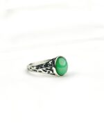 Green Onyx Silver Color  Ring