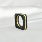 Black & Gold Stacking Ring