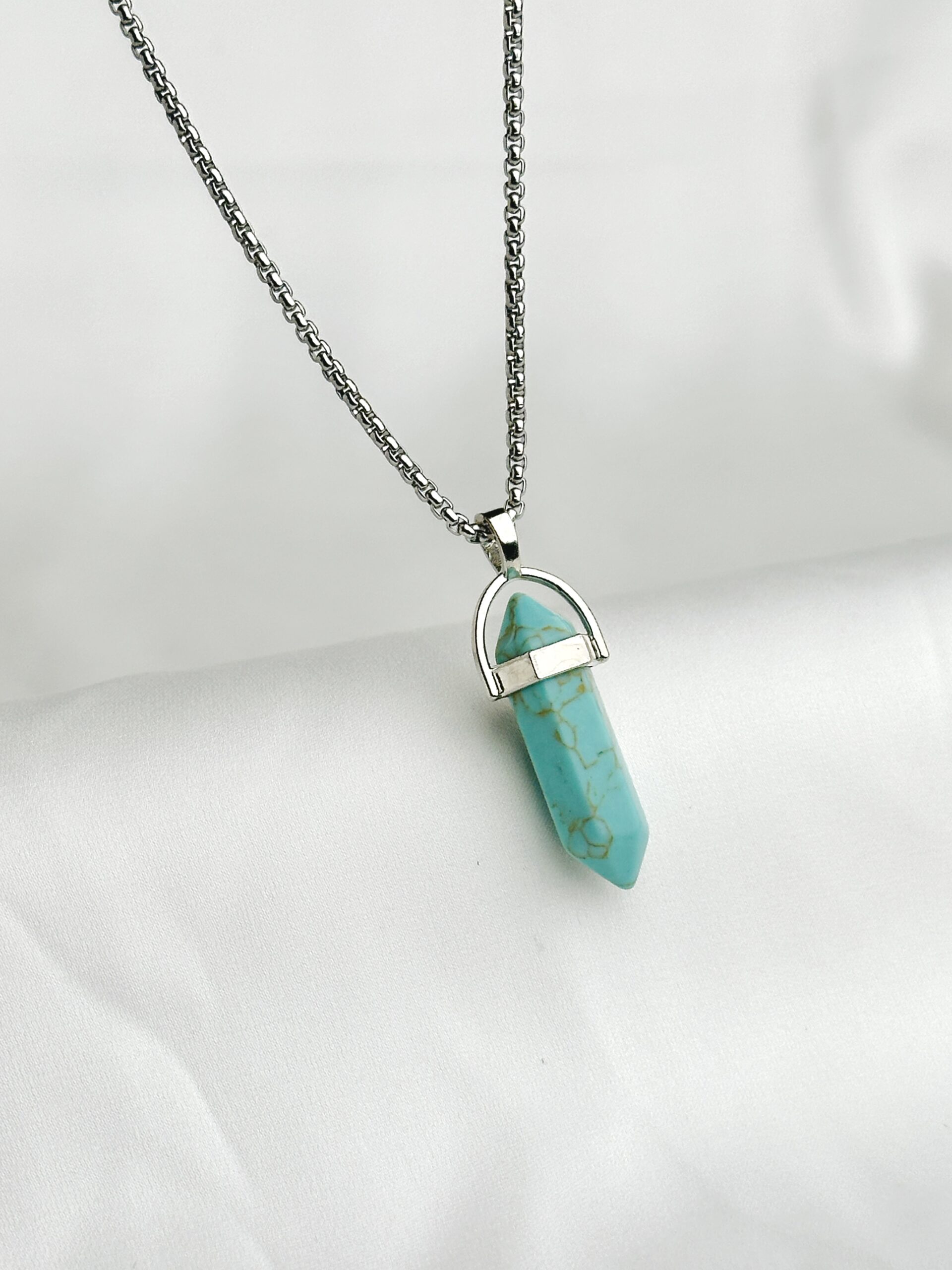 IMG_4840 Natural Turquoise Stone Necklace | Crystal - Image 1