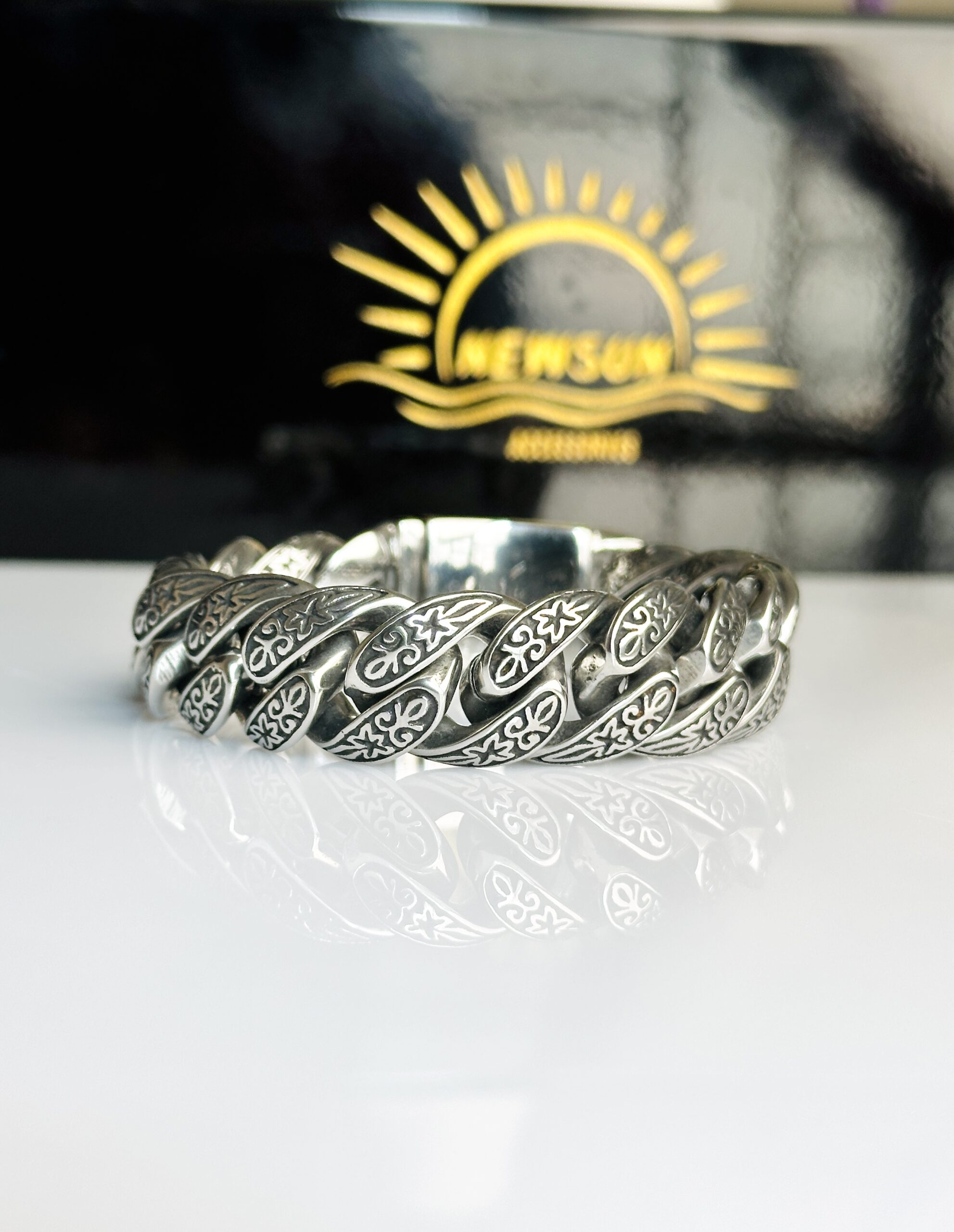 IMG_5537 18mm Punk Vintage Unique Carving Bracelet - Image 1