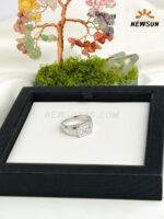 100% Titanium Classic White Zircon Topped  Signet Ring - Image 4