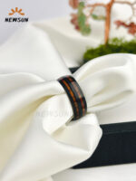 Black Ceramic and Koa Wood Ring - Image 3