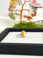 Fee Size Zard Aqeeq Ring  stone - Image 4