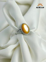 Fee Size Zard Aqeeq Ring  stone - Image 2