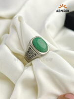 Green Jade Stone Ring For Men