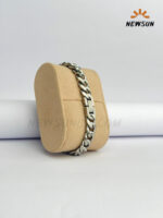 Natural Tigers Eye Stone Stainless Steel Bracelet - Image 4