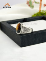 Real Tiger Eyes Stone Finger Ring For Men - Image 3