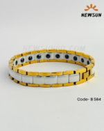 Ceramic & 316L Stainless Steel Magnetic Bracelet For Men - Image 2