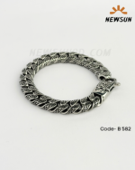 12mm Cuban Curb Link Chain Charm Bracelet - Image 3