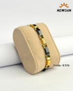Ceramic Black Yellow Gold Tow -Tone  Bracelet - Image 2