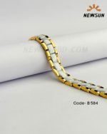 Ceramic & 316L Stainless Steel Magnetic Bracelet For Men - Image 4
