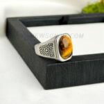 Real Tiger Eyes Stone Finger Ring For Men