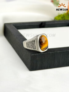 Real Tiger Eyes Stone Finger Ring For Men