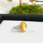 Fee Size Zard Aqeeq Ring  stone