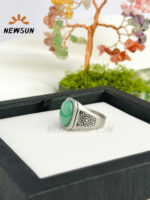 Green Jade Stone Ring For Men - Image 2